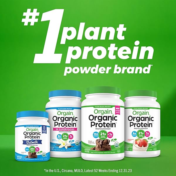 ORGAIN ORGANIC VEGAN PROTEIN POWDER, PEPPERMINT HOT COCOA HOLIDAY FLAVOR – 21G OF PLANT PROTEIN, 5G PREBIOTIC FIBER, NO LACTOSE INGREDIENTS, NO ADDED SUGAR, NON-GMO, FOR SHAKES & SMOOTHIES, 1.02 LB
