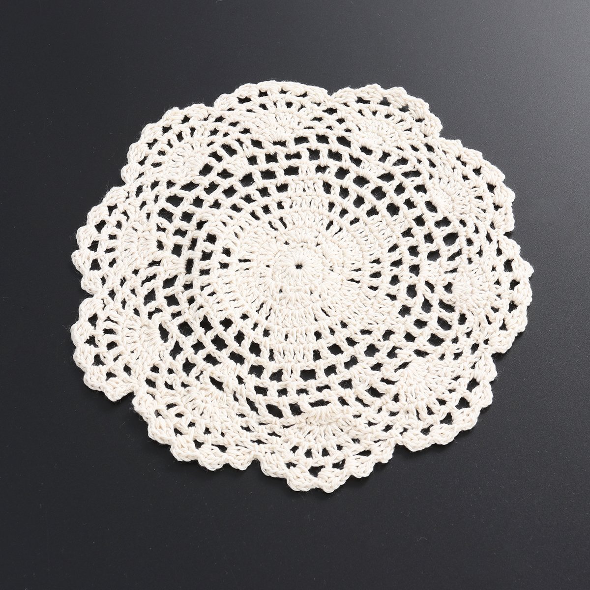 1x Cotton Handmade Crochet Lace Flower Doilies Table Mat Coaster Round Table Pad 1x Cotton Handmade Crochet Lace Flower Doilies Table Mat Coaster Round Table Pad