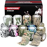 FRESINIDER 16 Rolls Self Adhesive Wrap Athletic Tape Gauze,Medical Bandage,Breathable Elastic Cohesive Bandage for Sports Injury & Pet (Camo)