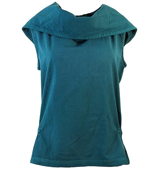 Guru-Shop Ethno Shirt Hoodie Goa Chic, Damen, Baumwolle, Tops & T-Shirts Alternative Bekleidung