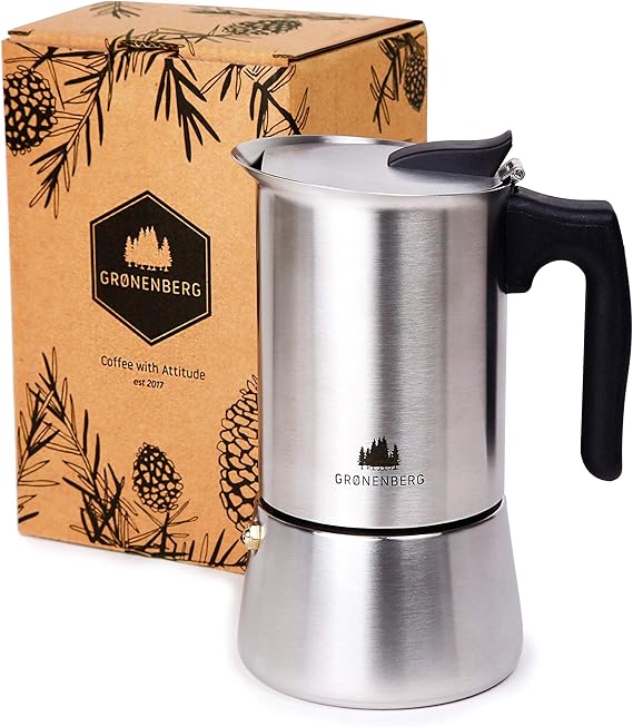 Groenenberg Espresso Maker Induction Hob 46 Cup StoveTop Coffee