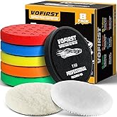 8 Pcs Buffing Polishing Pads, 6 Inch Polishing Pads, Car Compound Buffing Sponge Pads and Woolen Pads Cutting Polishing Pad Kit for Car Buffer Boat Compounding, Polisher & Waxing