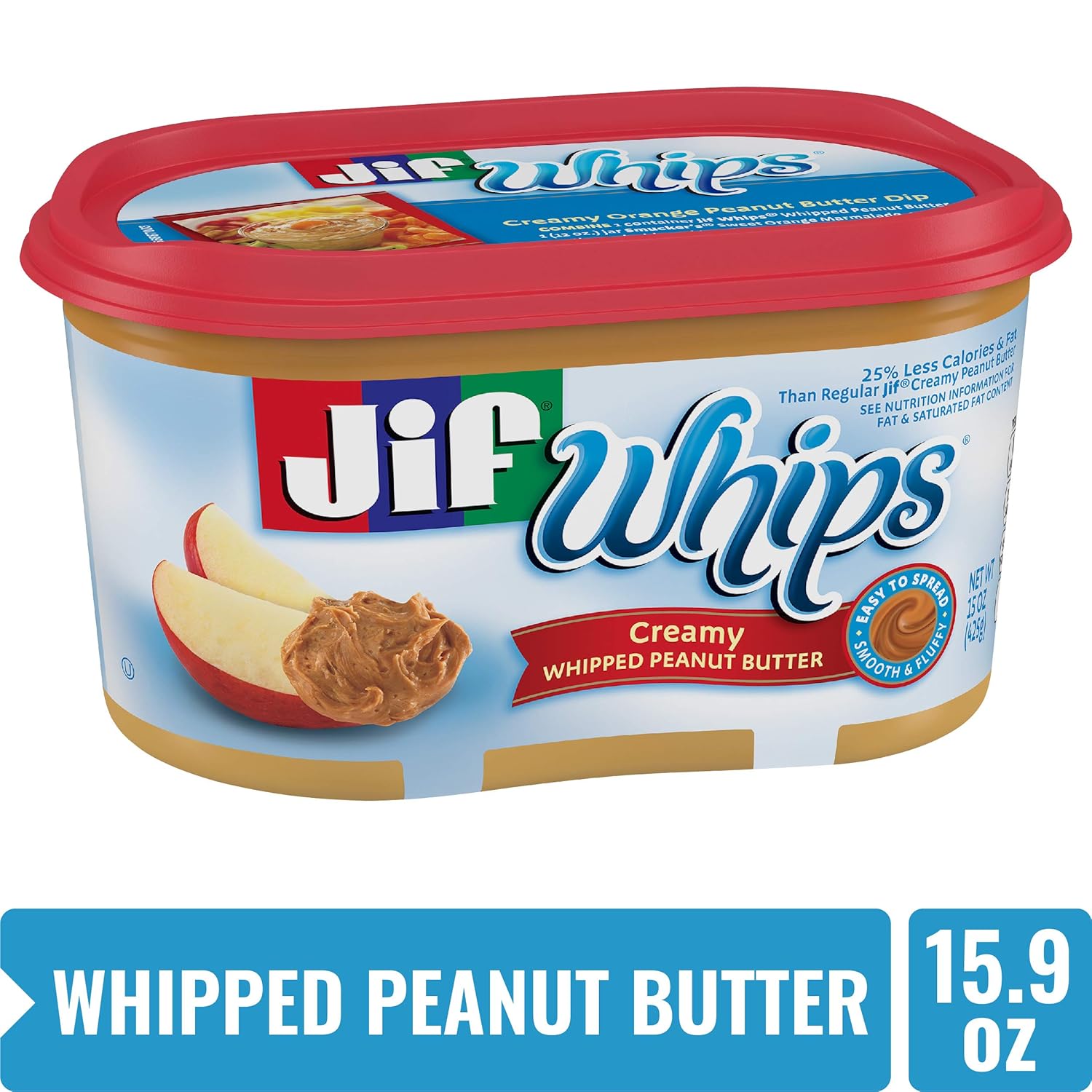 Jif Whipped Peanut Butter, 15 oz. Smooth, Fluffy Jif