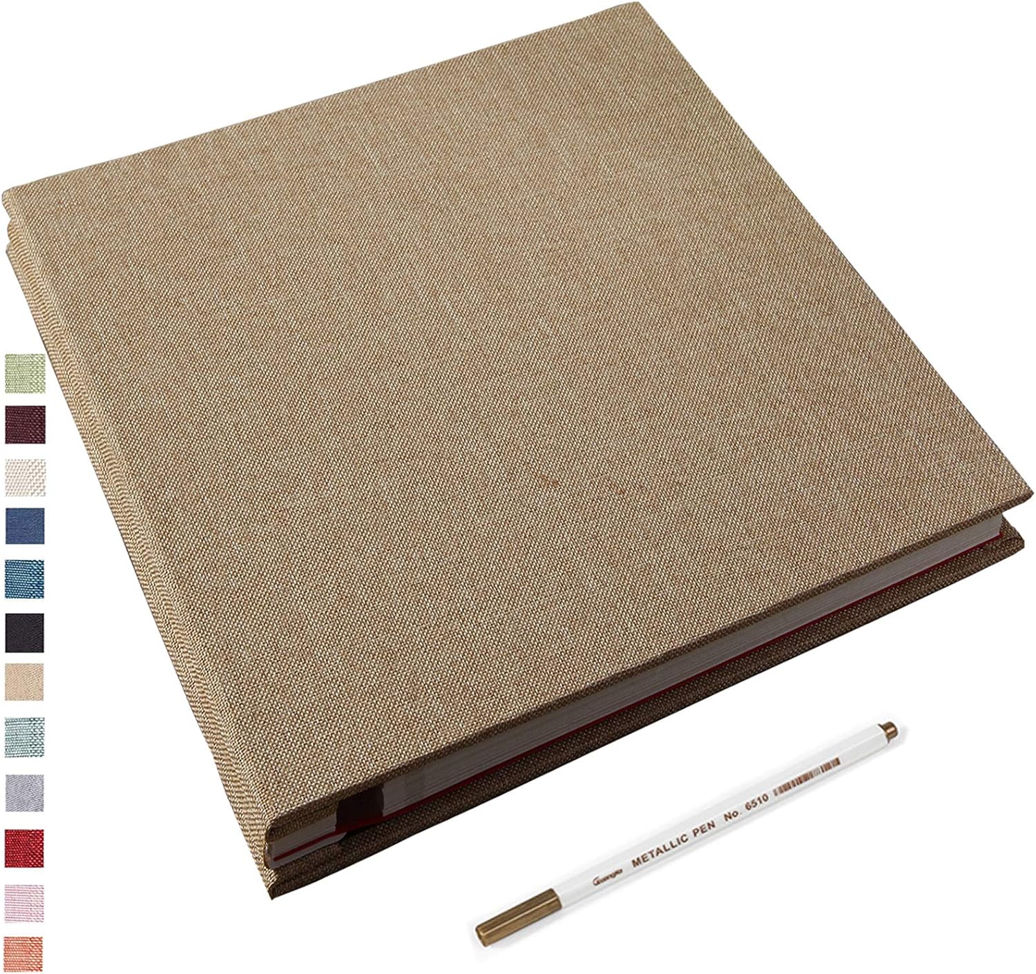 Vienrose Large Photo Album Self Adhesive for 4x6 8x10 10x12 Pictures Scrapbook Album DIY Scrap Book 40 Sticky Pages with A Metallic Pen