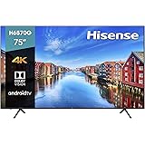 Hisense 75-Inch Class H6570G 4K Ultra HD Android Smart TV with Alexa Compatibility (75H6570G, 2020 Model)