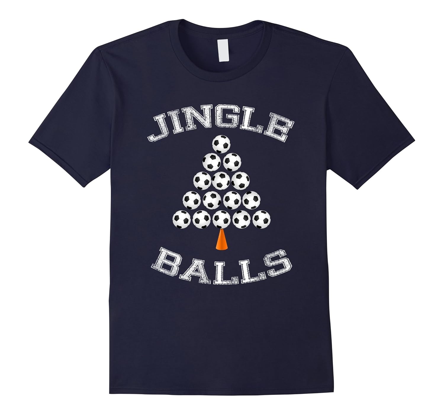 Christmas Soccer TShirt: Jingle Balls Tee-Rose