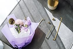 Goo-Ki Brushed Gold Cabinet Pulls with 3'' Hole