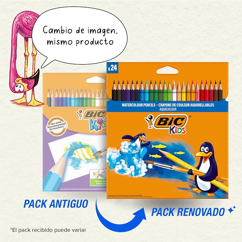 Aquacouleur, Volver a la Escuela, Lápices de Acuarela Efecto Pintura, Paquete de 24 Unidades