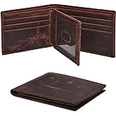Oak Leathers Leather Wallet for Men - RFID Bifold Wallets with 9 Credit Cards 1 ID Window Slim Minimalist Front Pocket Gift For Men