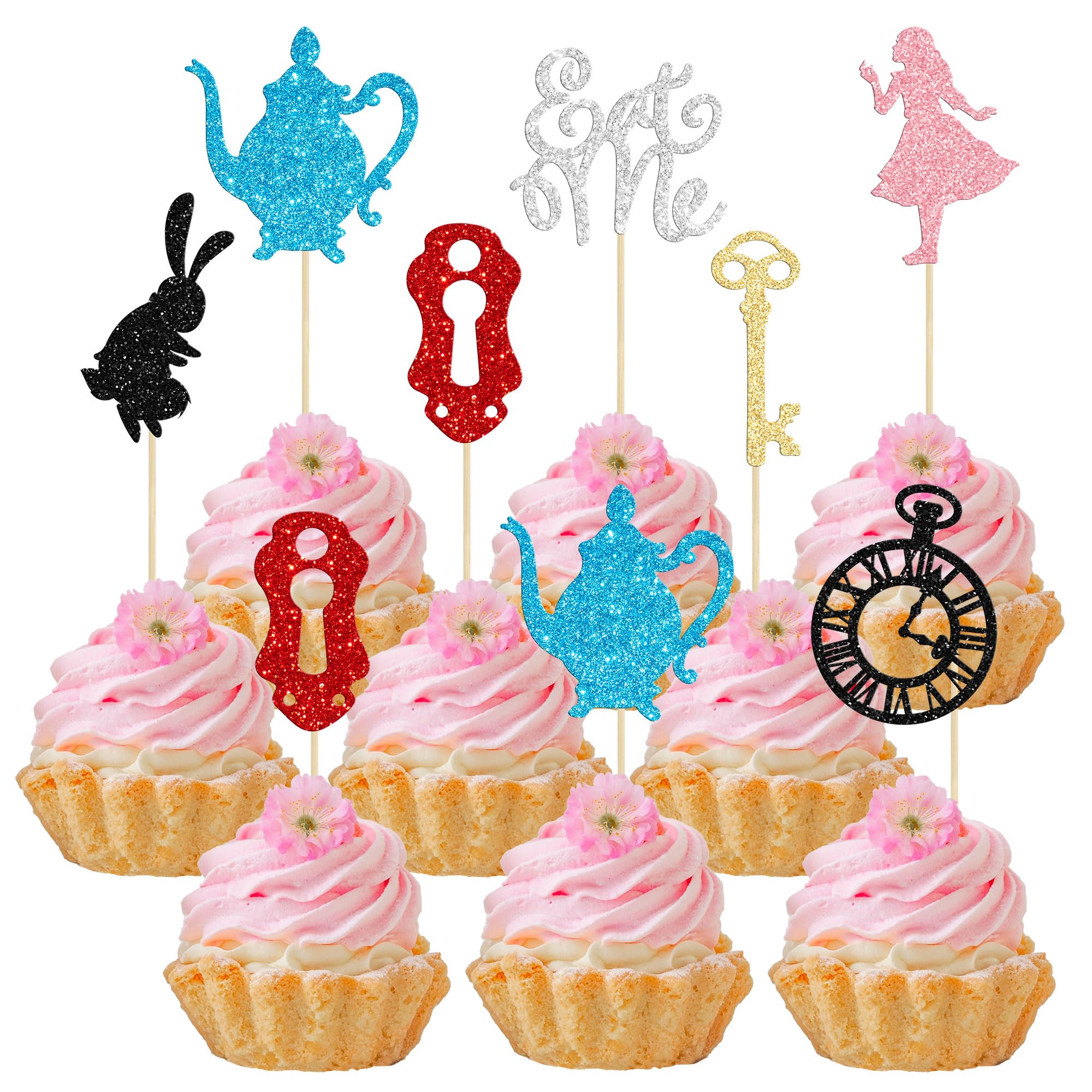 28-teilige Hockey-Cupcake-Topper Mit Glitzer | Für Sport-Partys & Kindergeburtstage
