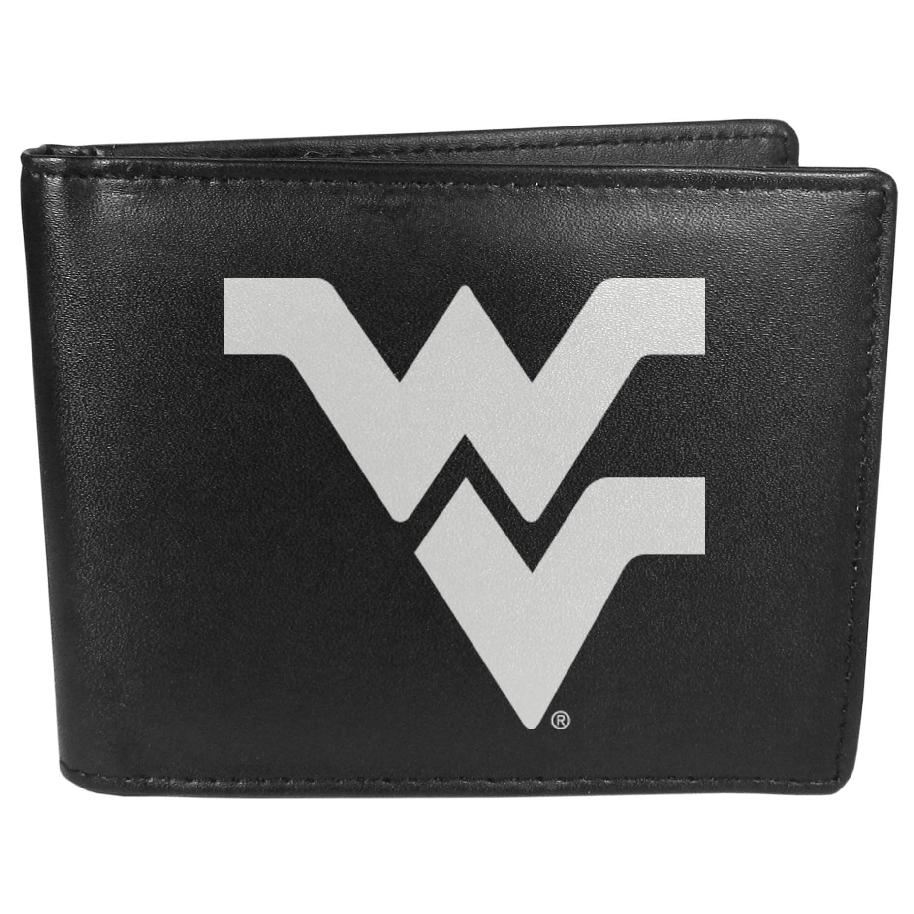 Siskiyou Sports NCAA Mens West Virginia Mountaineers Bi-fold Wallet Large Logo One Size Black