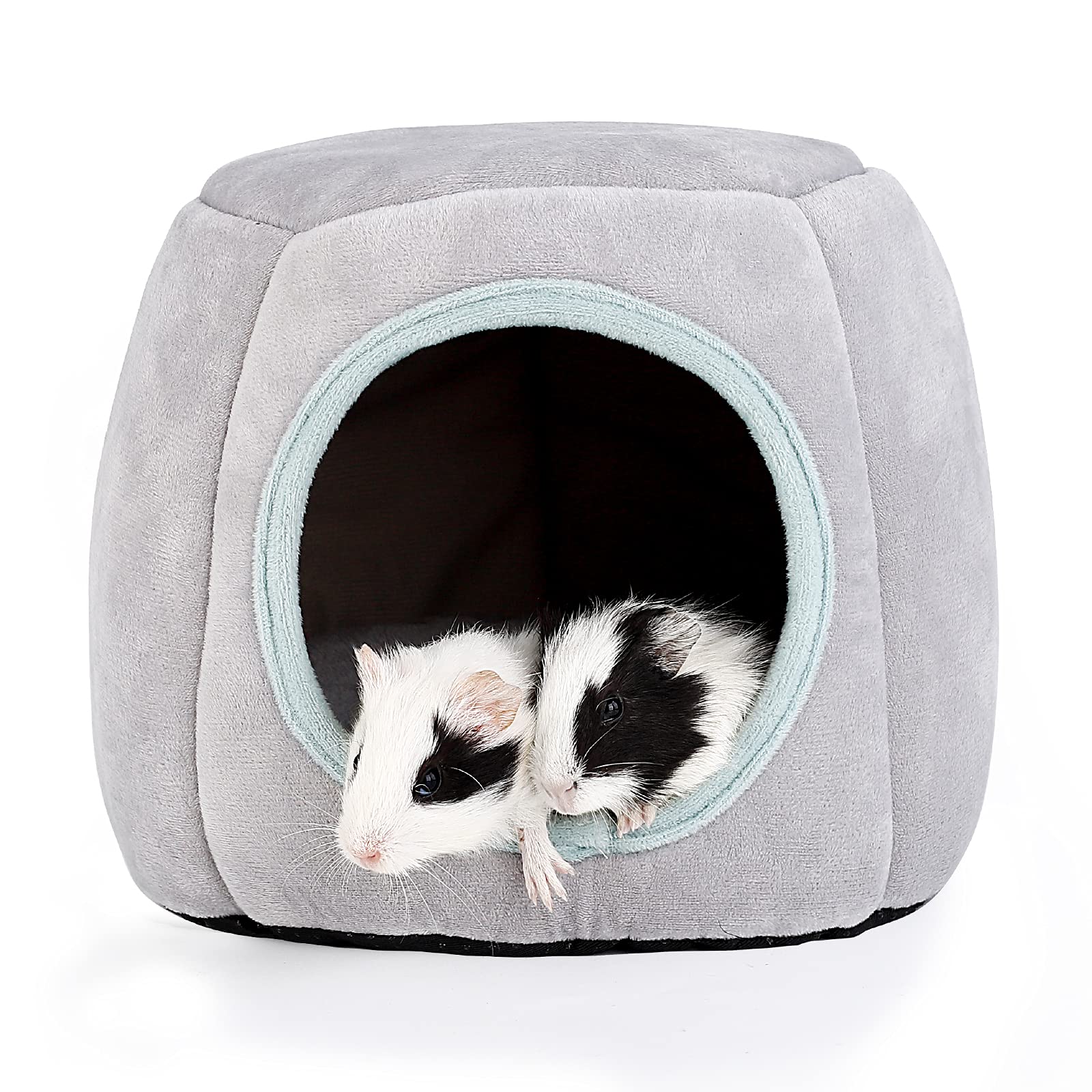 ONEJU Guinea Pig Bed, Rabbit & Bunny Hideout - Small Animal Cage Accessories for Guinea Pig, Rabbit, Hamster, Chinchilla, Ferret - Gray — image 1