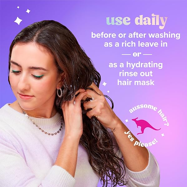 AUSSIE ULTRA WONDER TREATMENT LEAVE-IN AND PRE-WASH, WITH AMINO ACIDS, FOR ALL HAIR TYPES AND CURLS, 8OZ