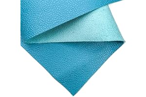 LEATHERAA ITALIAN LEATHER COMPANY Premium Italian Lambskin Leather Sheets with Pebbled Texture 8x10 / 10x10 / 12x12 / 12x18 / 12x24 / 18x24 inches, Pliable Hand Cut Grain Texture Skins in Rainbow Color Selection Perfect for Crafters (18x24 in / 45x60 cm, Turquoise)