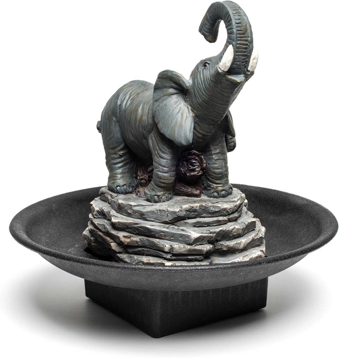 Relaxus Decor Desk Elephant Watering Hole Fountain - Water Fountain : Garden & Outdoor