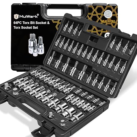 Torx Set Auto Mua MulWark 64-Piece Master-Torx-Automotive-Mechanics-Tool | 3/8, 1/4 ...