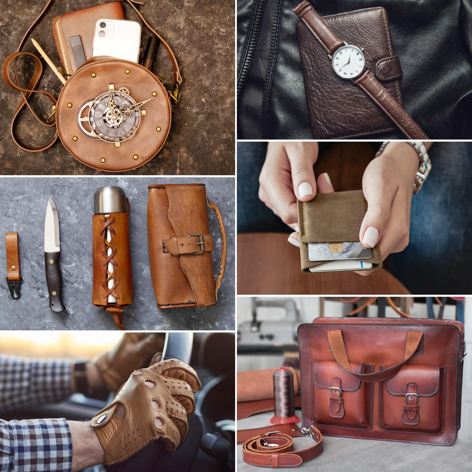 Leather Strap 1 Inches Wide Flat Leather Strips, Genuine Full Grain Cowhide Oil Tan Leather Strip for DIY Craft Projects, Tooling, Belt, Garden Tools (2.2mm Thick_65-72 Inches Lengths_DK Brown)