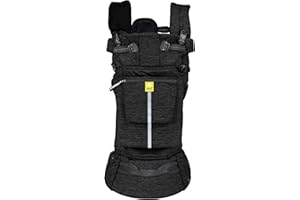 LILLEBABY LÍLLÉbaby Pursuit Pro Ergonomic 6-in-1 Baby Carrier Newborn to Toddler - with Lumbar Support - for Children 7-45 Pounds - 360 Degree Baby Wearing - Inward and Outward Facing - Heathered Onyx