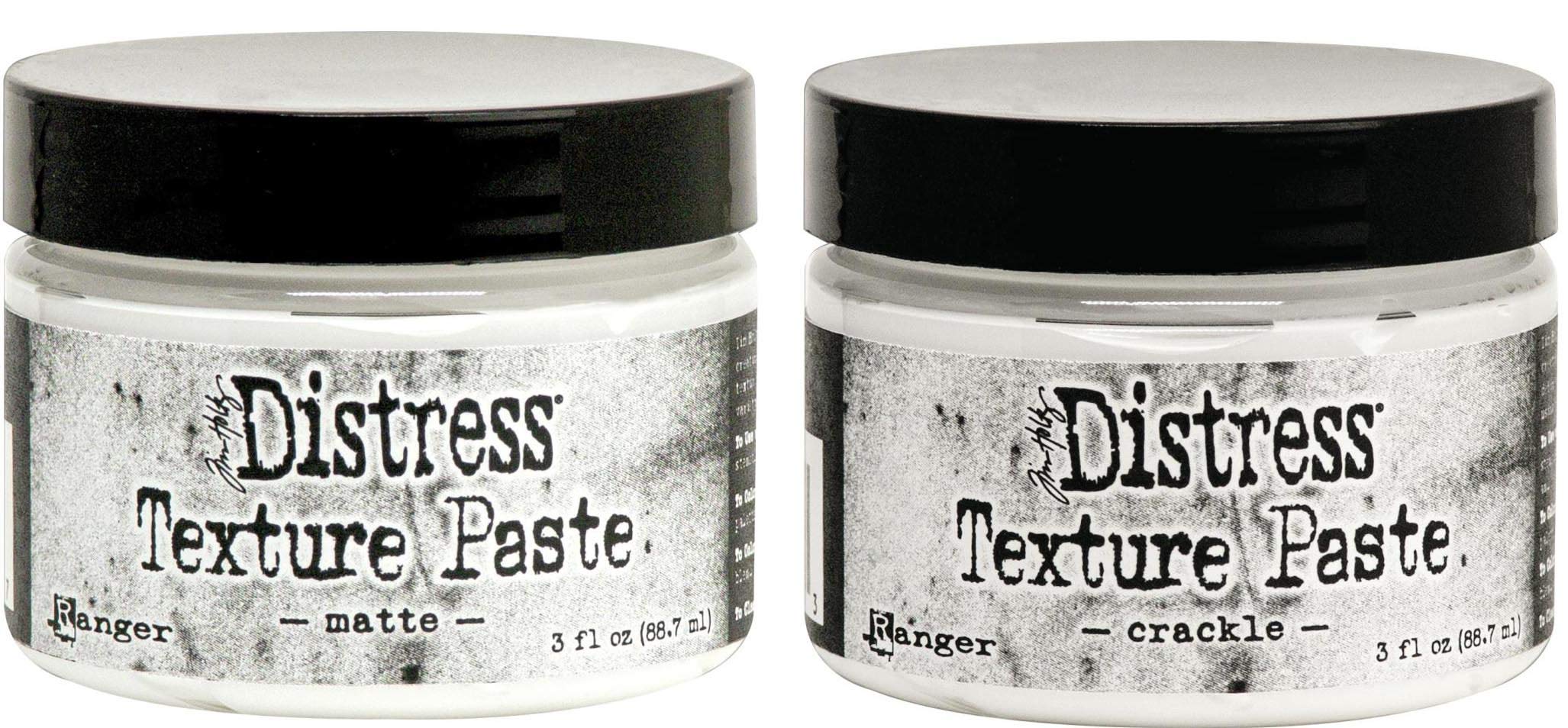 Tim Holtz Distress 2020 Texture Paste - Matte and Crackle - Two Jar Bundle