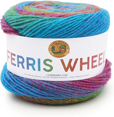 Lion Brand Ferris Wheel Roving Multicolor Yarn Sprinkles 3 oz 270 yd