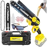 Mini Chainsaw Cordless 8 Inch & 6 Inch for De-Walt Battery 20V MAX, Electric Battery Powered Chainsaw With Auto Oiler & TOOL-FREE, 2-IN-1 Hand-Held Electric Chain Saw For Tree Wood Cutting(NO BATTERY)