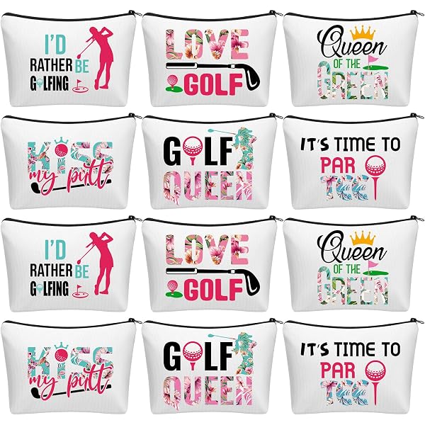 Shinylin Golf-Geschenktasche – Kosmetiktasche Mit Golfmotiv, 12 Verschiedene Designs