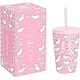 IRON °FLASK 12oz Kids Tumblers with Lids & Straws Cup Double Walled, Vacuum Insulated Stainless Steel Cups for Hot & Cold Drinks - Non-Slip, Splash & Spill Proof - Stardust Unicorns