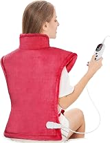 Mia&Coco Comfort Red Electric Heating Pad 60x100cm Back Neck Shoulders 6 heat