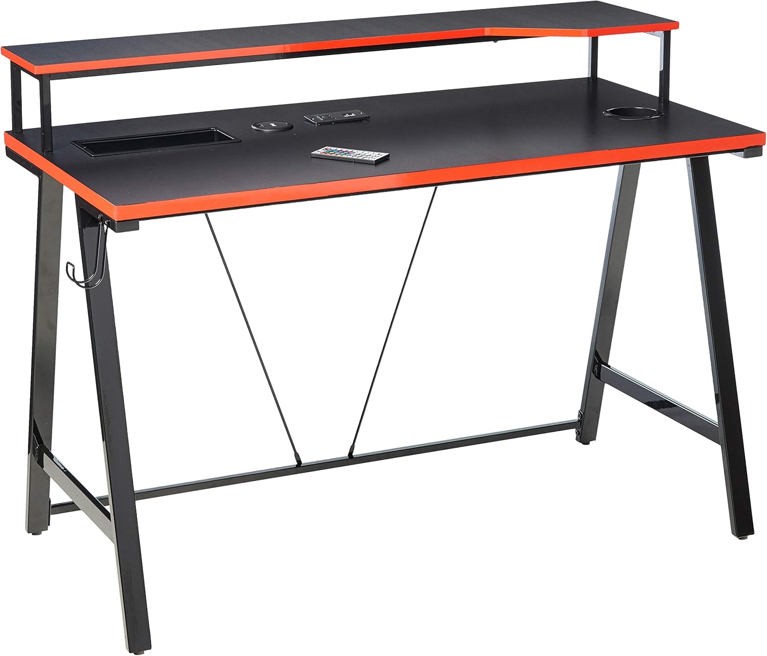 Amazon Com Z Line Designs Series 1 5 Performance Desk 48 H Black Furniture Decor