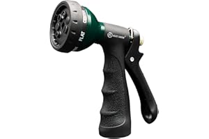 AUTOMAN-Garden-Hose-Nozzle, Metal Water Spray Nozzle with Heavy Duty 7 Adjustable Watering Patterns,Slip Resistant for Watering Plants,Lawn& Garden,Washing Cars,Cleaning,Showering Pets & Outdoor Fun.