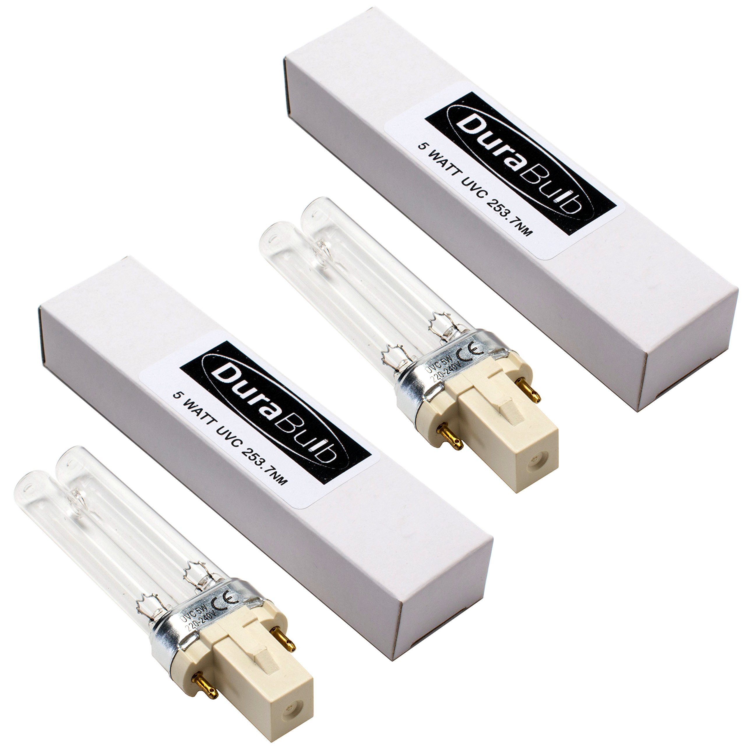 DuraBulb Twin Pack Replacement 5W UV (Ultra Violet) Bulb Lamp for Pond UVC Filters & Clarifiers