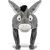 DolliBu Plush Hat – Soft Fleece Beanie with Ear Flaps, Warm Winter Hat for Kids, Teens & Adults – Funny Costume, One Size