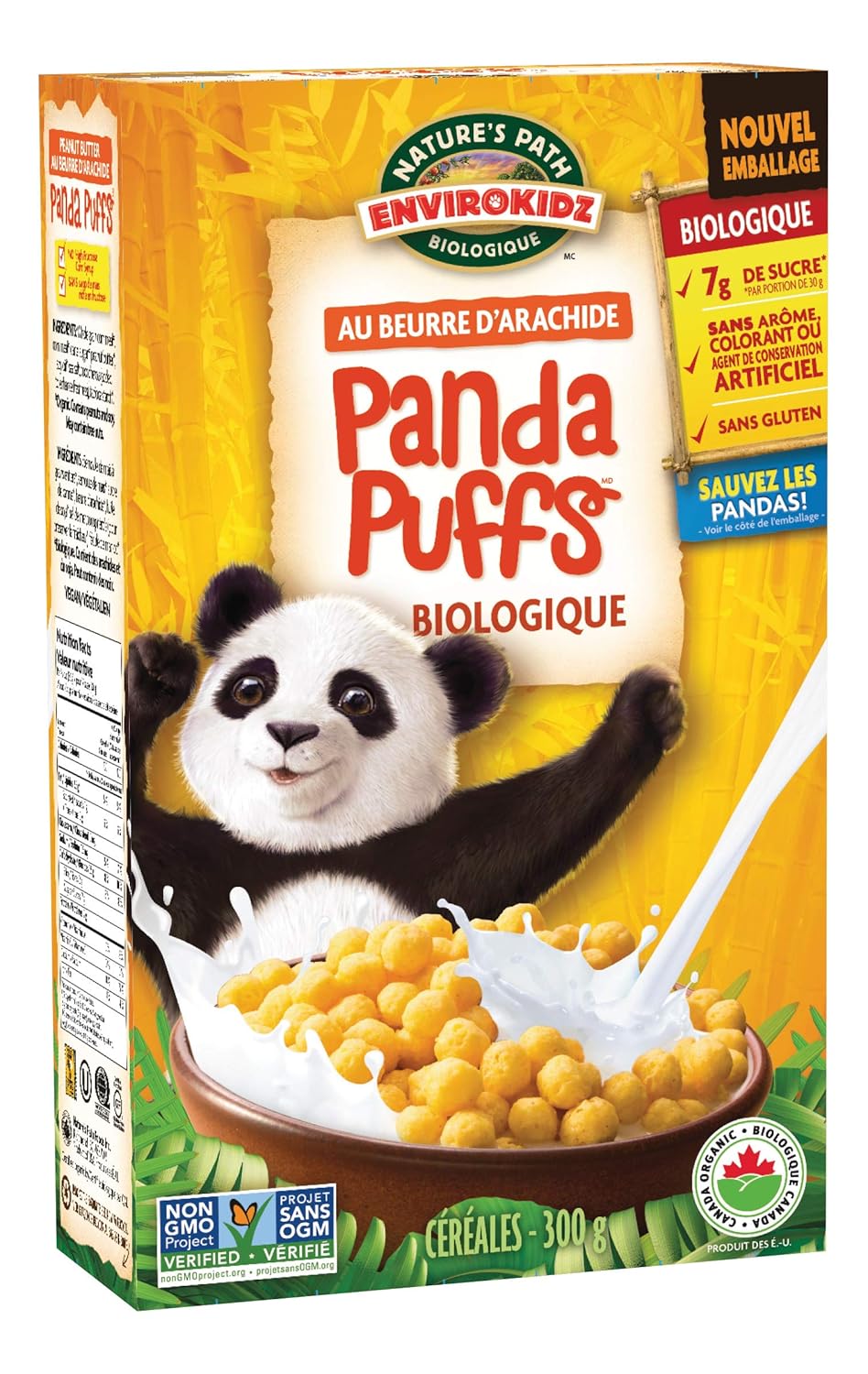 Envirokidz Peanut Butter Panda Puffs Nutrition Runners High Nutrition