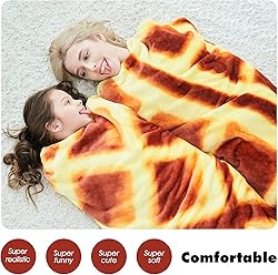 CASOFU Waffles Blanket, Giant Flour Waffles Throw