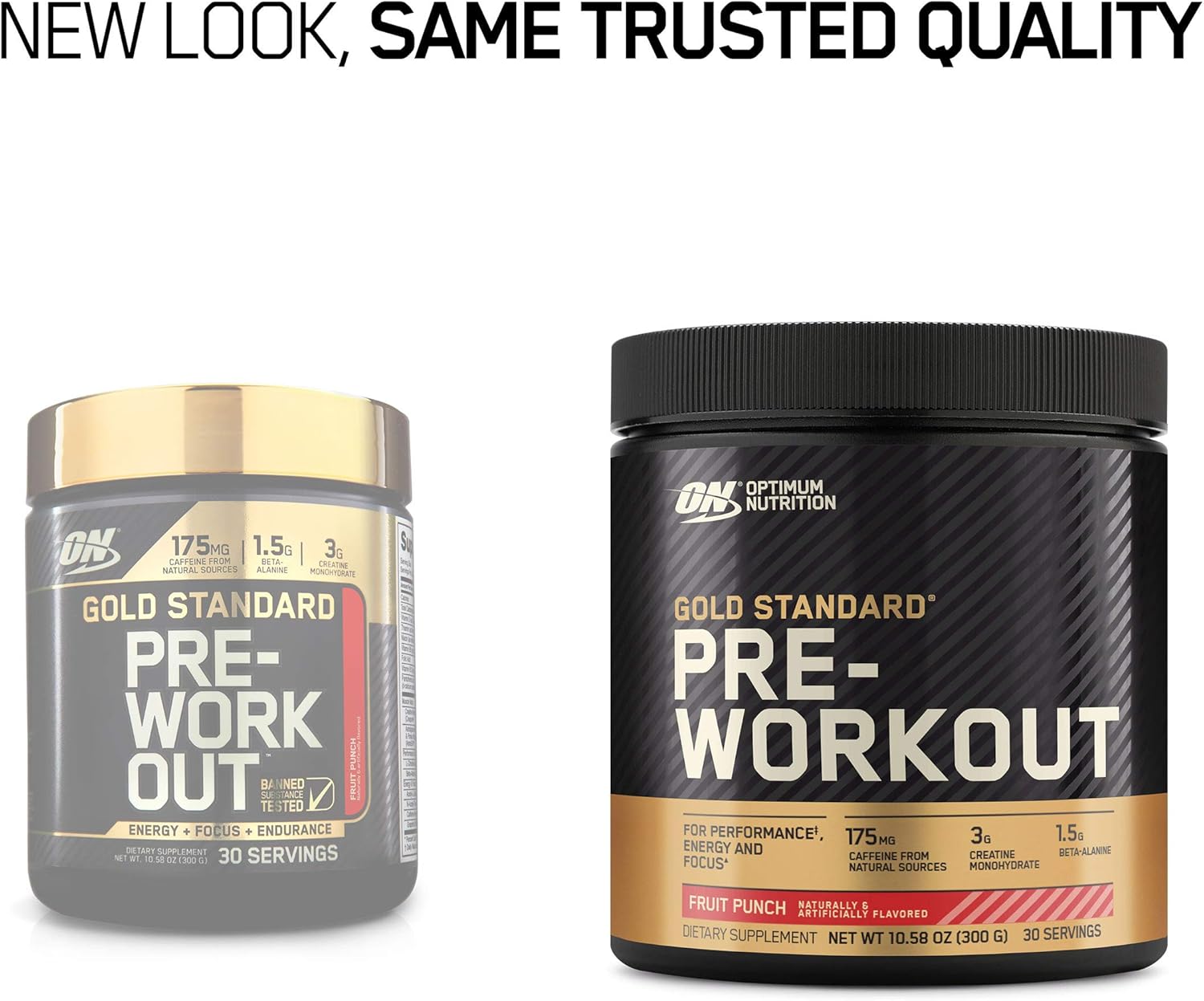 OPTIMUM NUTRITION Gold Standard Pre-Workout with Creatine, Beta-Alanine, and Caffeine for Energy, Flavor: Fruit Punch, 30 Servings: Health & Personal Care