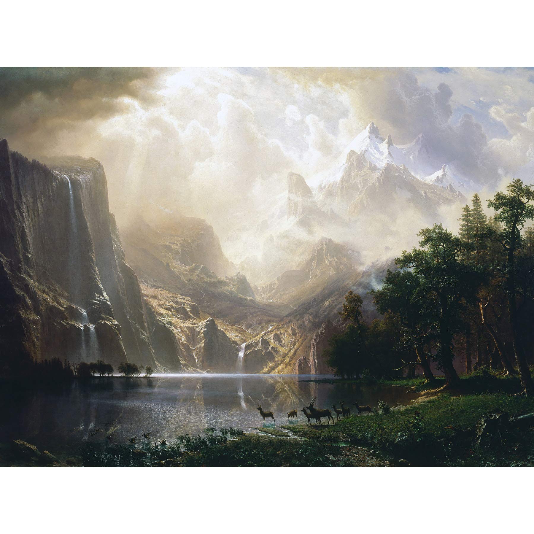 Bierstadt Among Sierra Nevada California Painting Large Print Poster Wall Art Decor Picture