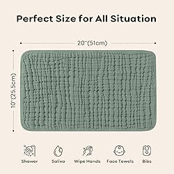 Looxii Muslin Burp Cloths 6 Pack - 20" x