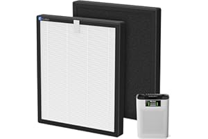 NUVIAN ZY3866G Genuine Air Purifier Replacement Filter – True HEPA + Activated Carbon, Odor & Dust Removal, Compatible with N