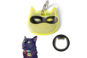 Kittyrama Reflective Cat Charm - Safety Tag. Lightweight, High Visibility, Waterproof. Fits All Collars.