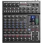 Donner DAM-1000 10-Channel Analog DJ Audio Mixer Sound Board, with 4 Premium LAXY-PRE Microphone, 48V Phantom Power Preamps, BT 5.3, 48kHz 24Bit Sample Rate