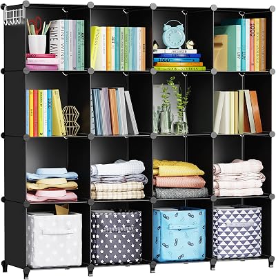 HOMIDEC 16 Cube Storage Bookcase Shelving Unit Modular Organizer