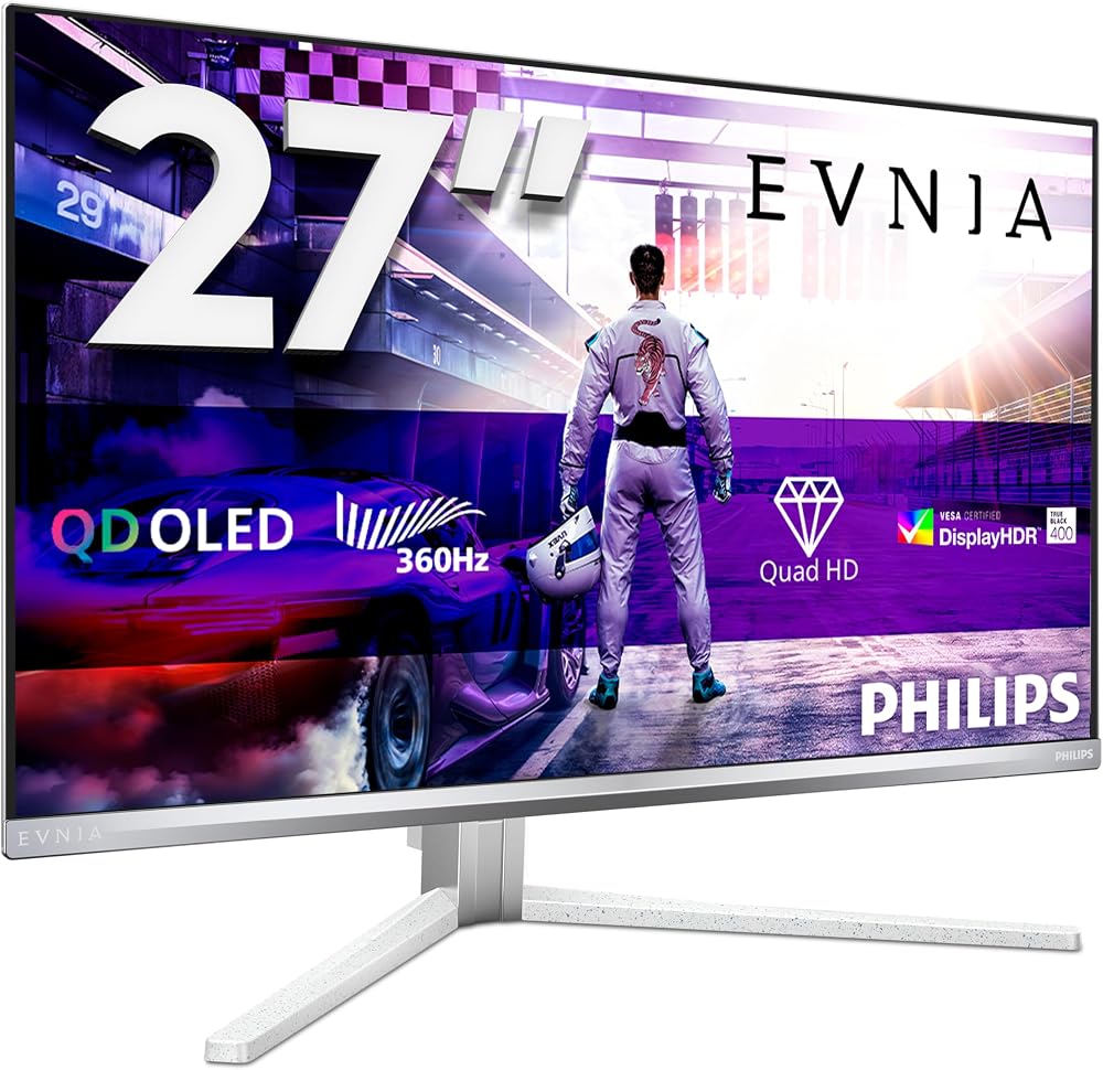 Philips Evnia 27M2N8500 27 Inch OLED QHD 360 Hz FreeSync G-Sync HDR400