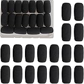 AKSONMN 18 Pack Mini Foam Windscreen for Headset Microphone - High Density Mic Covers for Protection of Lavalier Microphones