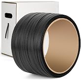 PP Strapping Banding Roll - 1000ft x &frac12;&rsquo;&rsquo; Standard PP Strappings Roll - Banding &amp; Pallet Strap Kit - 400lb Break Strength - Includes Strapping Rolls &amp; Self-Dispensing Box