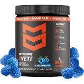 MTN OPS Yeti Pre-Workout Powder with Creatine, Blue Raspberry | 200mg Caffeine, Creatine, Beta-Alanine &amp; BCAAs, Energy &amp; Performance