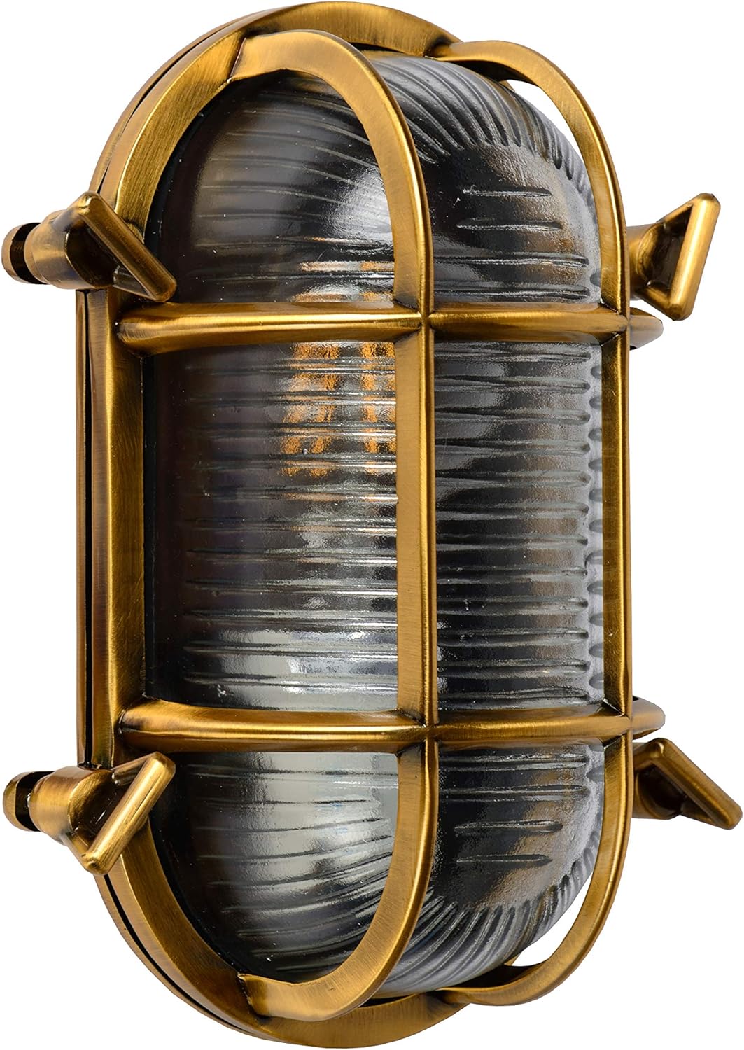 LUCIDE Dudley - Wall Light Indoor/Outdoor - 1xE27 - IP65 - Matt Gold/Brass, Matt Gold / Brass - Image 3