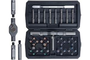 ANVANNA 42 in 1 Magnetic Screwdriver, Screwdriver Set, Multi Bit Ratcheting Screwdriver Set with Storage Case Repair Tool Kit for Computer, Eyeglass, Bicycles, Watch, Ring Doorbell, Furniture and DIY