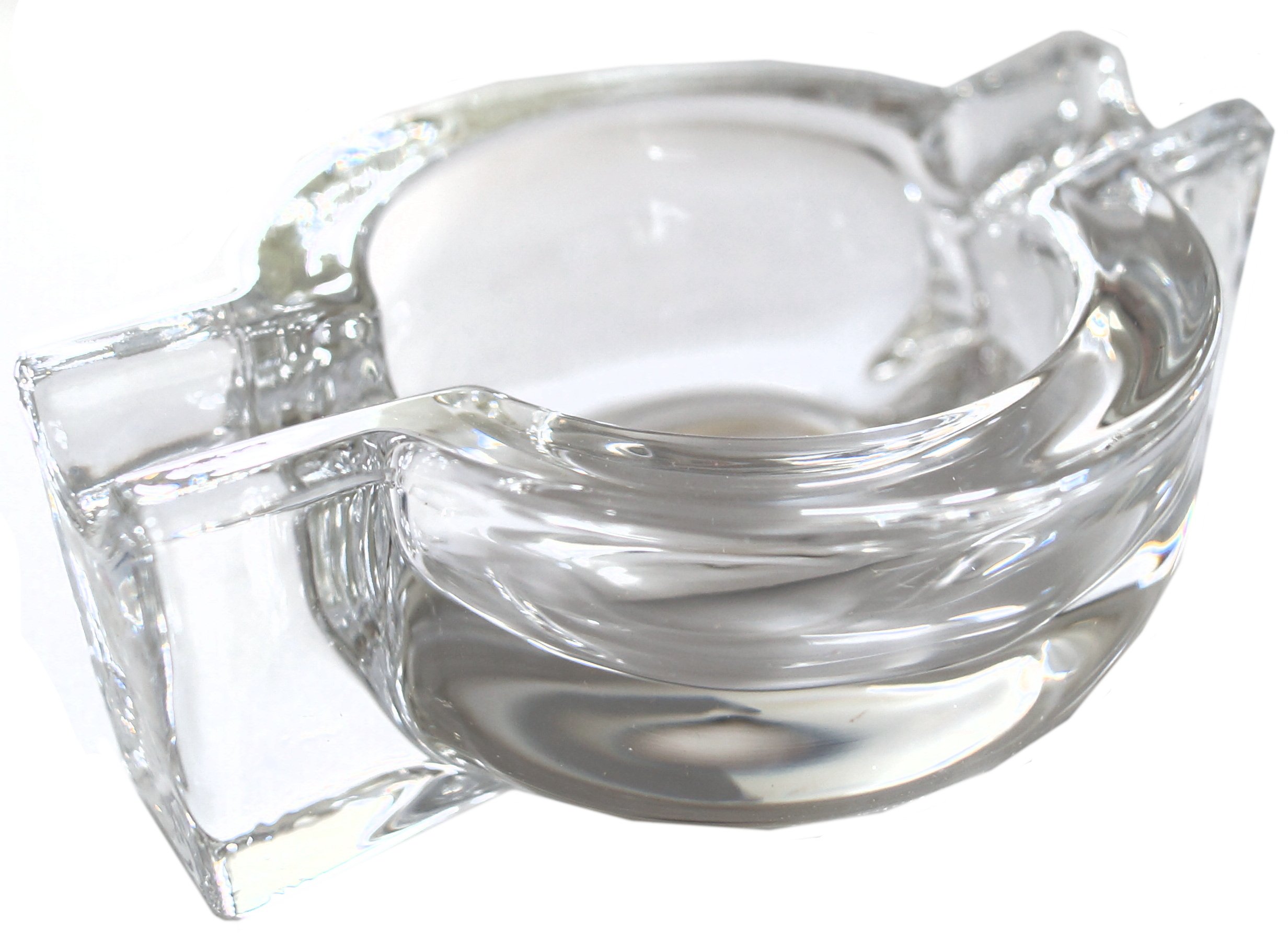GERMANUS Glass Ashtray for Cigar or Cigarette, O