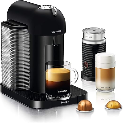 Amazon.com: Nespresso Vertuo - Máquina de café y café con espumador de leche de Aeroccino por Breville, color negro mate (renovado): Kitchen \u0026 Dining