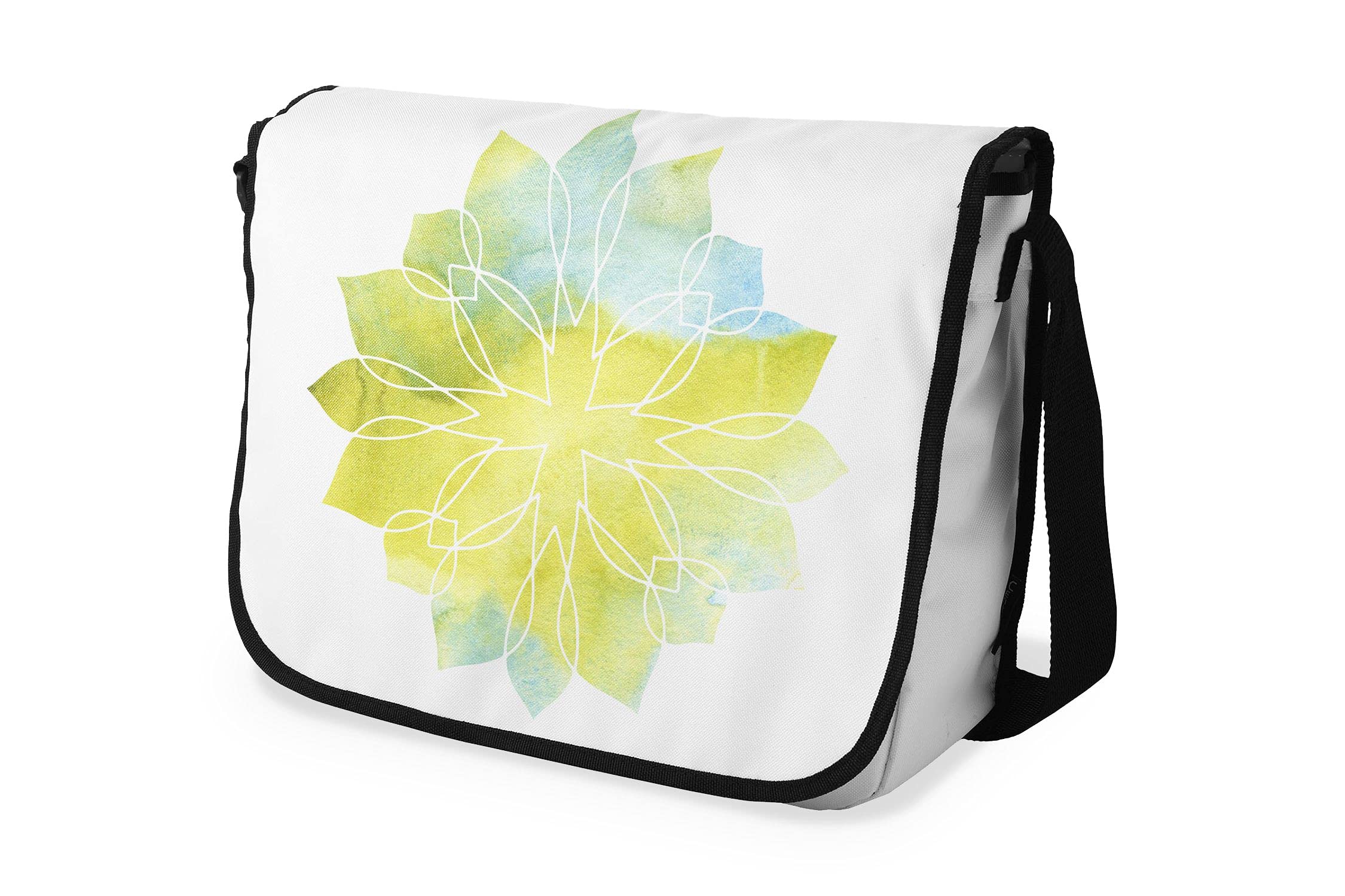 Bonamaison Digitally Printed Messenger School Bag with Black Strap for Students, Cross Body Bag, Courier Bag, Shoulder Bag for School, Back to School, Size: 29x36 Cm